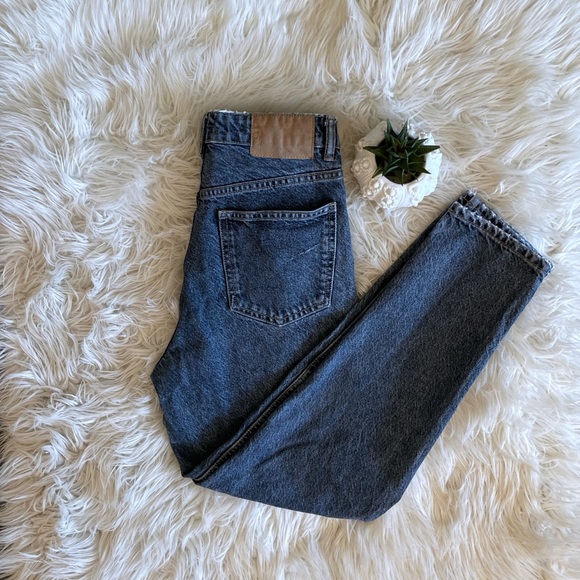 ZARA classic fit acid wash mom jeans, ankle, 1990s style, 100% cotton, size 4 - Picture 8 of 11